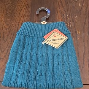St. John's Bay Teal Dog Sweater